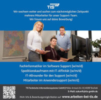 Stellenanzeigen Software Support | TIS GmbH