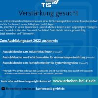 Ausbildungssuche für 2022 | TIS GmbH